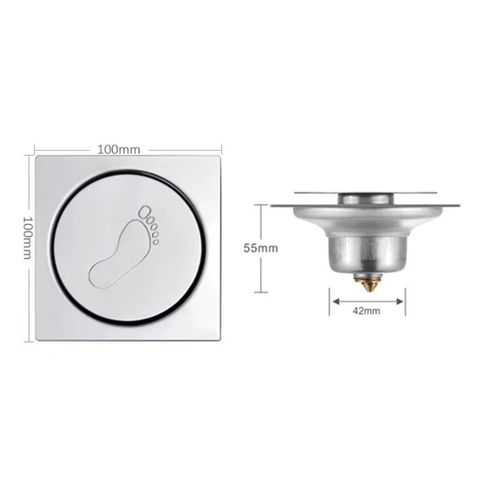 Pop Up Bounce Press-Type Floor Drain Metal Drain Filter Creative Shower Foot Floor Drain