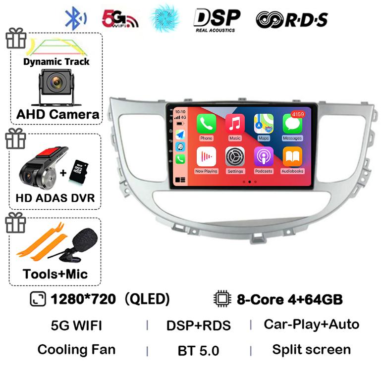 Android 14 Auto Carplay 4G+WIFI For Hyundai Rohens Genesis 2008-2013 Car Radio Multimedia Video Player GPS Navigation Stereo DSP