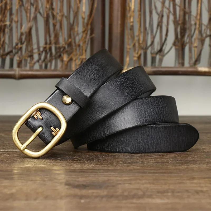 2.8 см женские ремни из натуральной кожи высокого качества из натуральной кожи для женщин с латунной пряжкой, ковбойский поясной ремень класса люкс от дизайнера