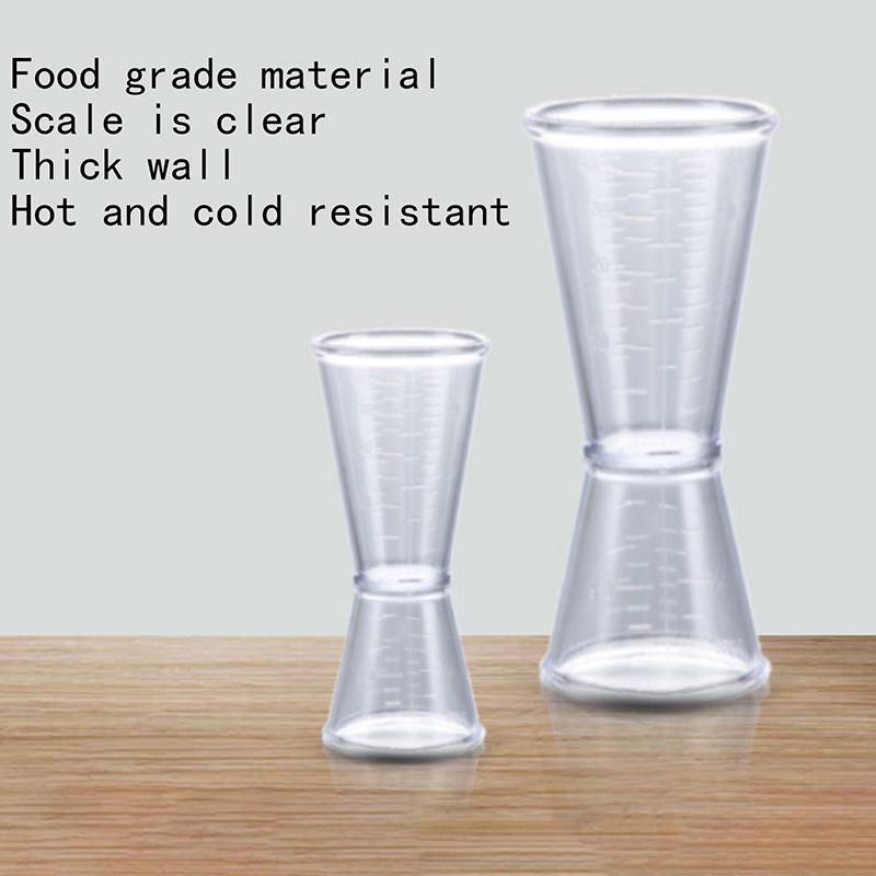 1 шт. мерный стаканчик для коктейлей для домашнего бара, вечеринки, пластиковая унция, мерный стаканчик, мерная градуированная чашка, шейкер для коктейлей, джиггер