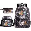 New Kapibara Student School Bag Fashion Popular Backpack Shoulder Bag Pencil Bag Three-piece Set
