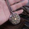 Винтажное ожерелье из нержавеющей стали с рунами викингов Vegvisir для мужчин, амулет-компас, модные панк-ювелирные изделия в подарок