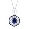 Комплект ювелирных изделий Huamei Luxury Temperament Royal Blue Имитация синей шпинели Серьги Кольцо Ожерелье Женское 10 * 10