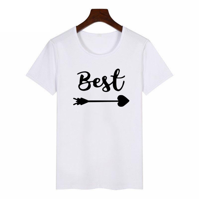 Summer 2023 Fashion Best Friend Shirts Women Short Sleeve T Shirt Bff Top Sisters Gifts For Friends Tees For Her