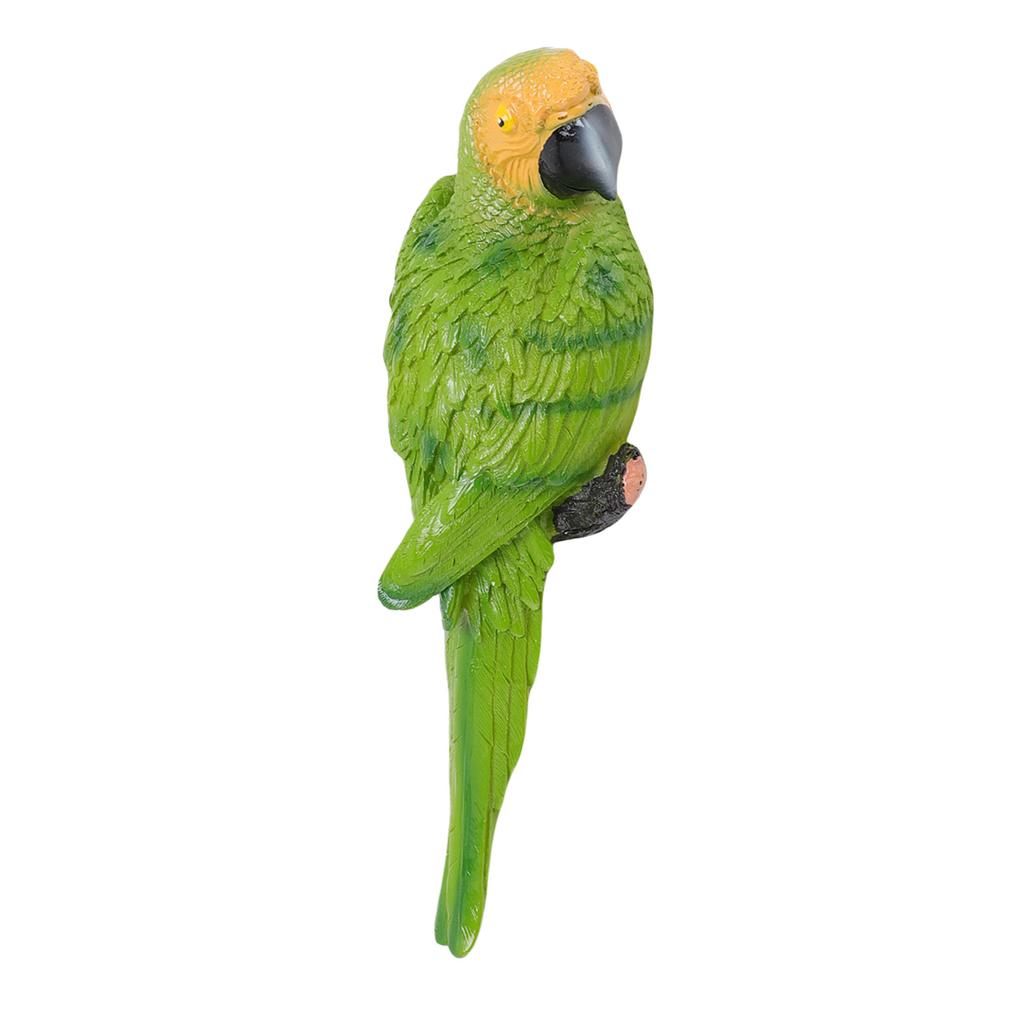 Parrot Status Tree Hanging Wall Mount Lifelike Resin Parrot Decor for Garden Courtyard