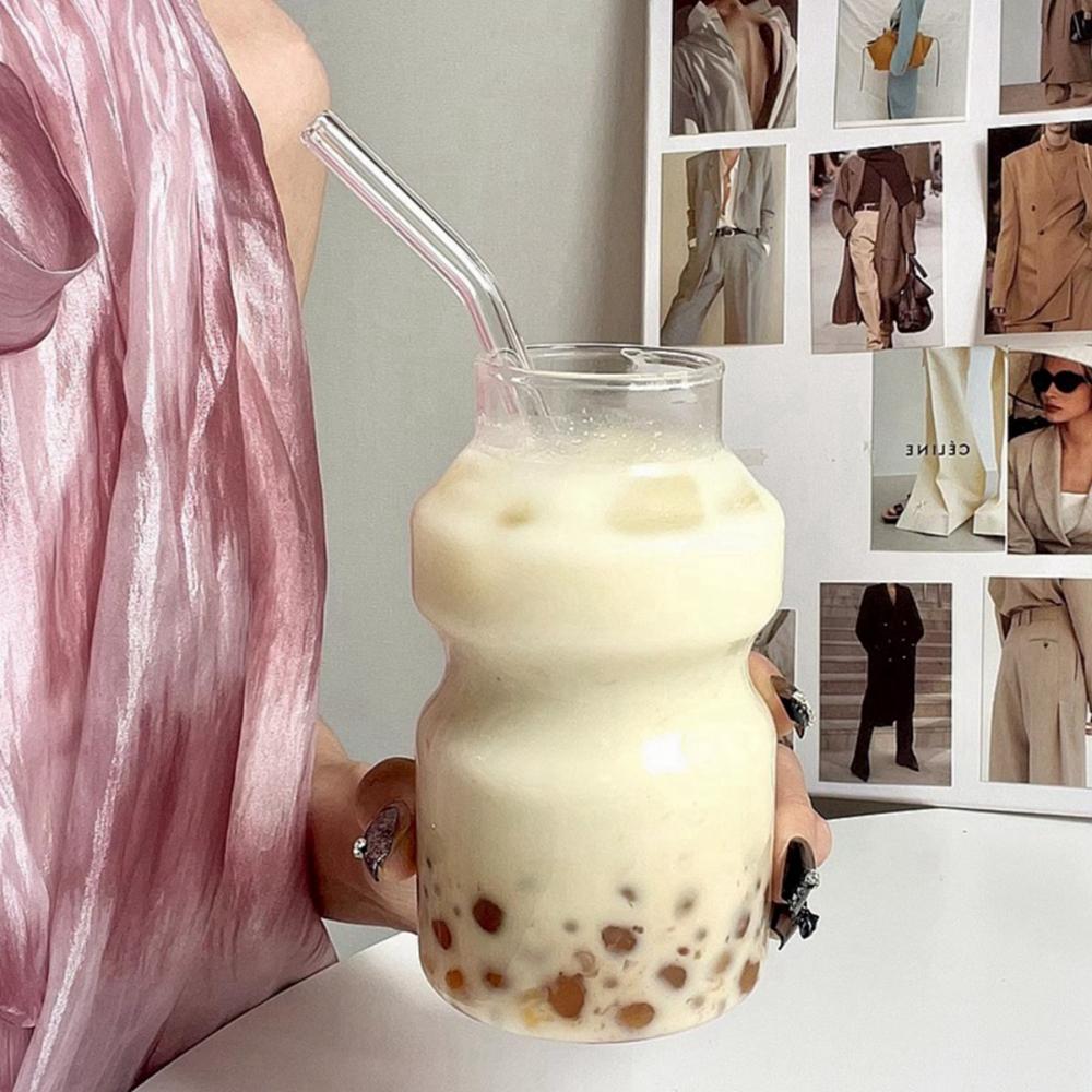 Творческий рифленый прозрачный стеклянный стакан для сока, воды и холодного кофе, термостойкая посуда для питья, стаканы для воды