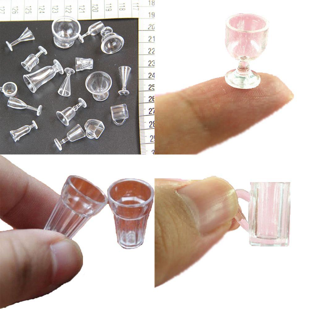 Transparent Doll Kitchen DIY Toys Mini Cup Miniatures Goblet Ice Cream Bowl Simulation Cookware
