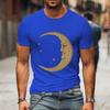 Мужская футболка с принтом луны, оверсайз, высокое качество, брендовая футболка, мужская уличная футболка свободного кроя, футболка с коротким рукавом для мужчин
