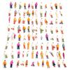 100 Pcs 1:100 Scale O Gauge Hand Painted Layout Model Train People Figure US
