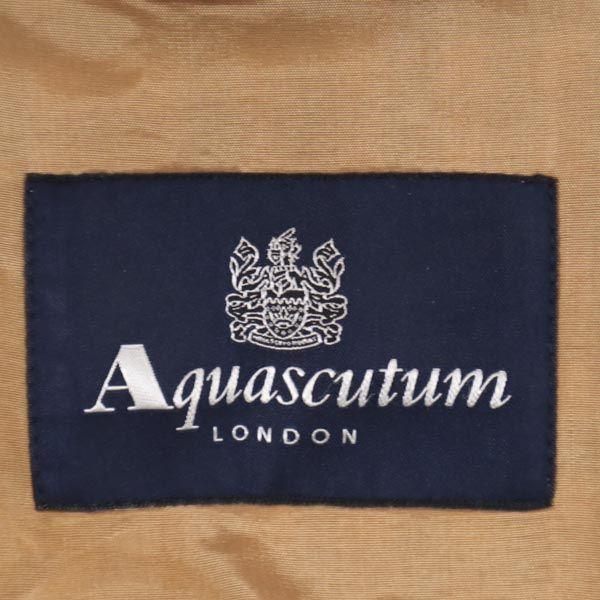 Aquascutum Сделано в Англии С подкладкой Пальто с воротником из нержавеющей стали бежевое Мужское Б/у