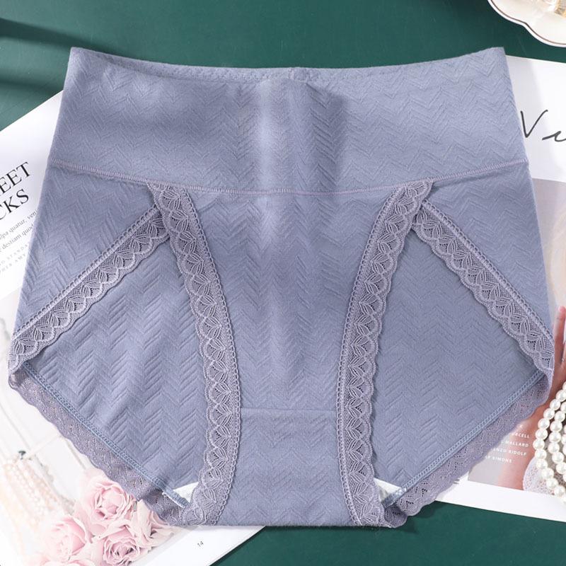 Женские трусики-треугольники больших размеров для мам среднего возраста из хлопка с высокой талией