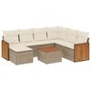 VidaXL Salon de Jardin avec Coussins 8 pcs, Canapés de Terrasse, Ensemble de Meubles de Patio, Mobilier d'Extérieur, Beige 3227892