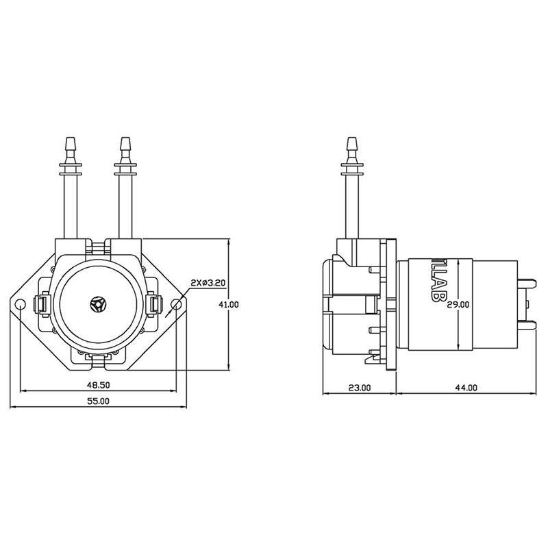Dc Micro Самовсасывающий Бесшумный Перистальтический Жидкостный Насос Для Лабораторного Дозирования Аналитический