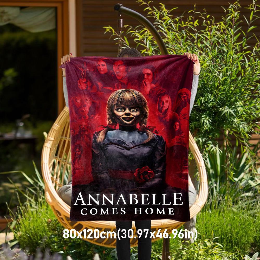 1PC Annabelle Comes Home Outdoor Flannel Blanket Soft Plush Decor for Picnics, camping,Bedroom, Playroom, Office1230A