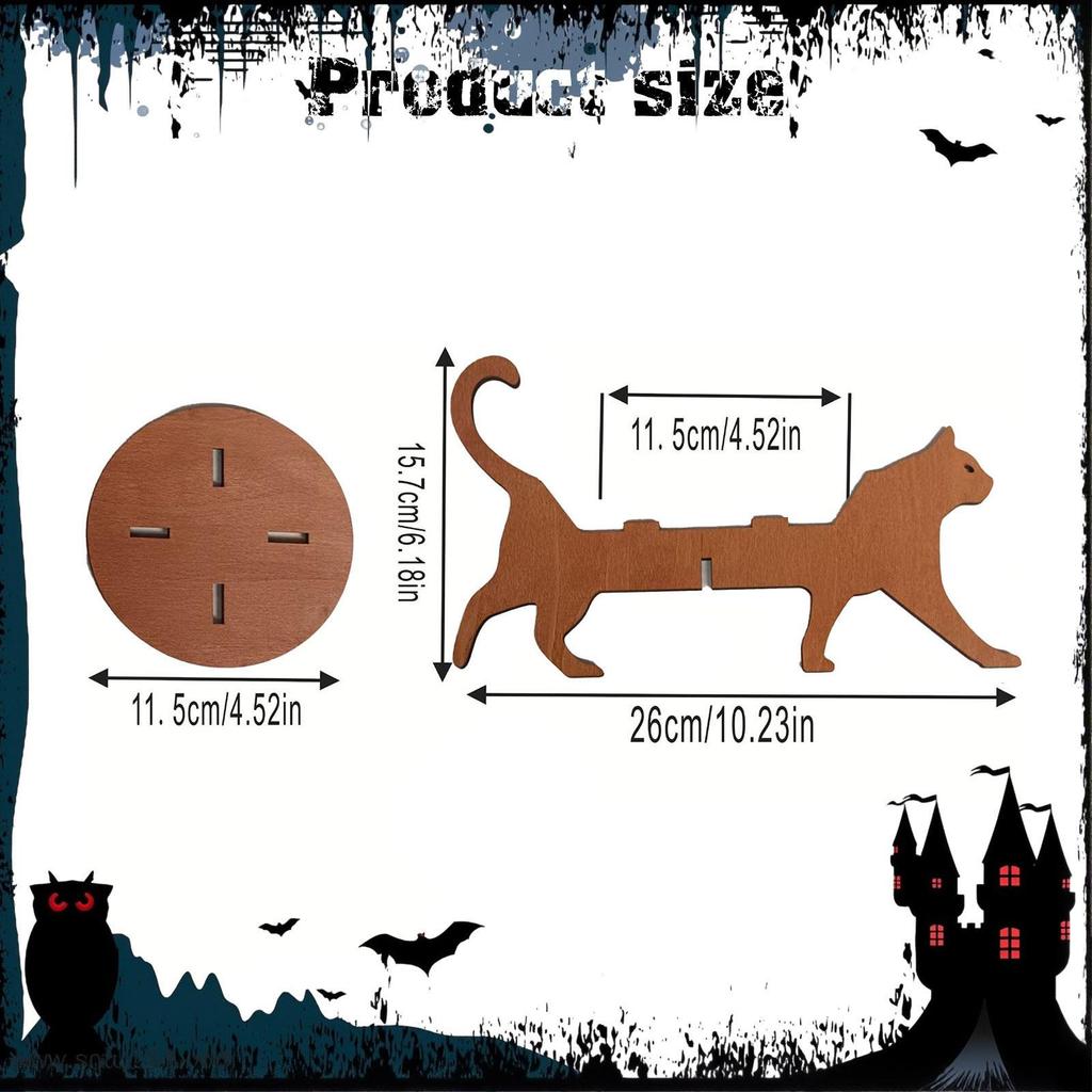 Подставка для растений в виде силуэта кошки, Стойка для дисплея, Декоративная, Деревянный держатель для цветочных горшков для помещений и улицы для отеля