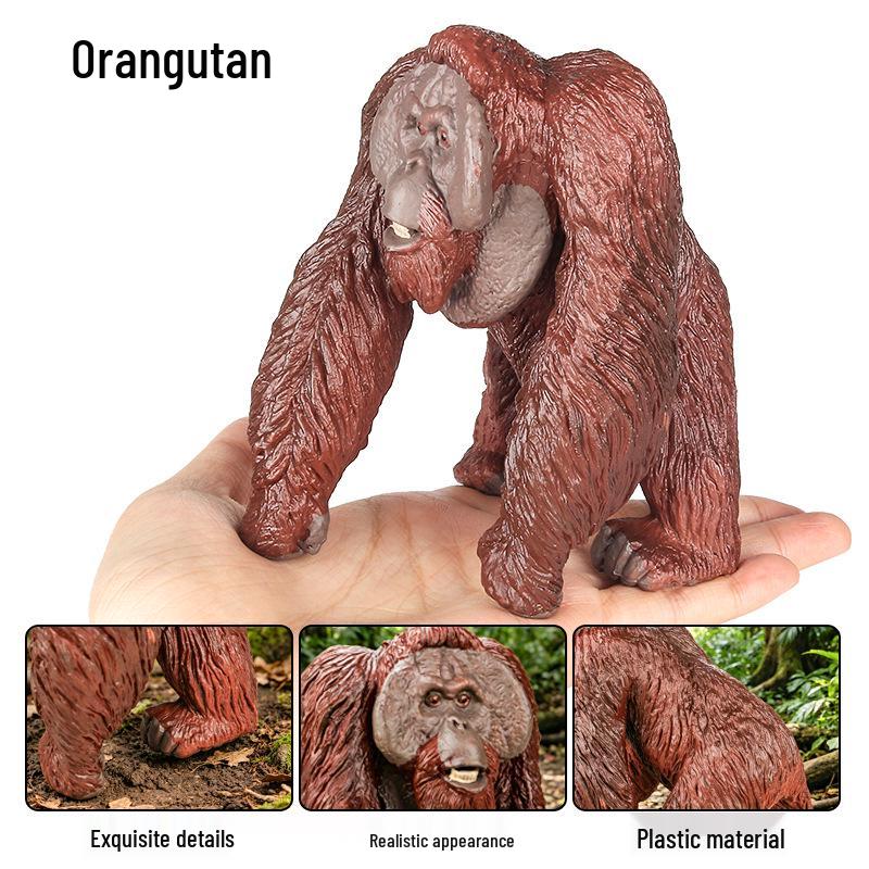 Large Red Orangutan Monkey Model - Cognitive Children's Zoo Gift