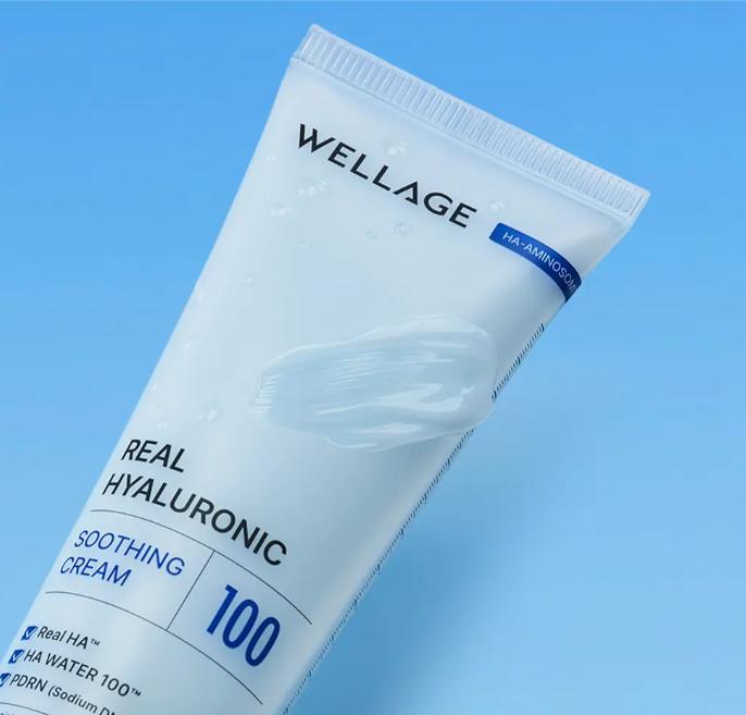 Wellage Real Hyaluronic Soothing Cream 80ml Deep Hydration Moisturizing Cream