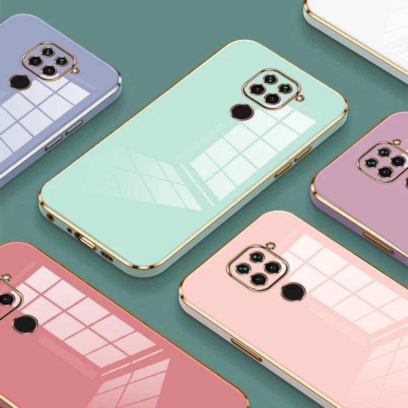 Чехол для Xiaomi Redmi Note 9 Redmi Note 9, чехол M2003J15SC M2003J15SG, роскошный чехол для телефона с квадратным покрытием, противоударная задняя крышка