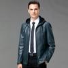 Genuine Leather Men's Leather Jacket, Autumn and Winter New Men's Hooded Leather Jacket, High-end Sheepskin Men's Jacket