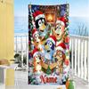 Christmas Joyful Gathering Customized Name Beach Towel Quick-Dry Soft Microfiber Perfect for Traveling Yoga Camping and Swimming