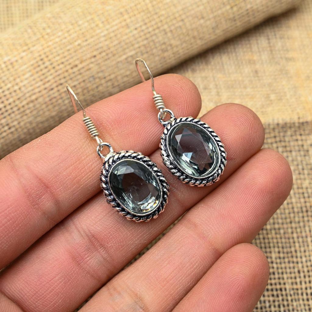 Alexandrite Gemstone Handmade 925 Solid Sterling Silver Jewelry Earring For Women