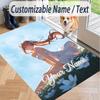 Custom Text Doki Doki Literature Club Pattern Floor Rug Soft Indoor Carpet Mat Living Room Bedroom