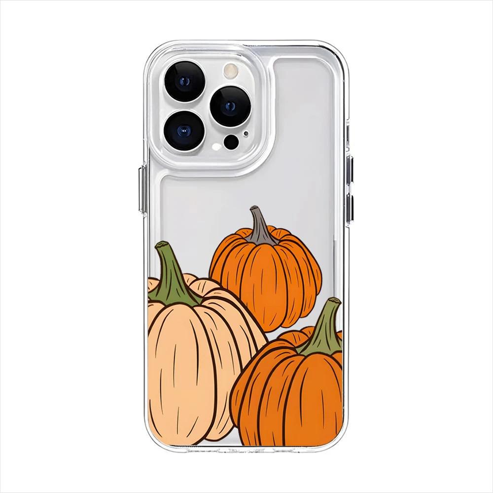 Счастливого Хэллоуина тыква прозрачный чехол для телефона для iPhone16Pro Max 16Pro 16Plus 16E 15 Pro Max 15Pro 15 13 13Pro 14 12 11Pro Max Plus
