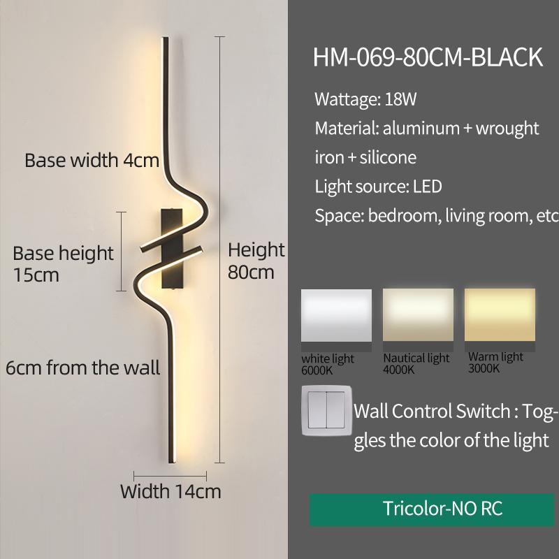Xiaomi Modern Led Wall Lamp Minimalist Bedroom Bedside Wall Sconce Led Lights for Living Room TV Sofa Home Decor Background Wall Lamp