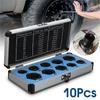 Black (9-19mm) Broken Bolt Removal Kit 10pcs Damaged Nut Bolt Remover Stud Extractor Set Metric New