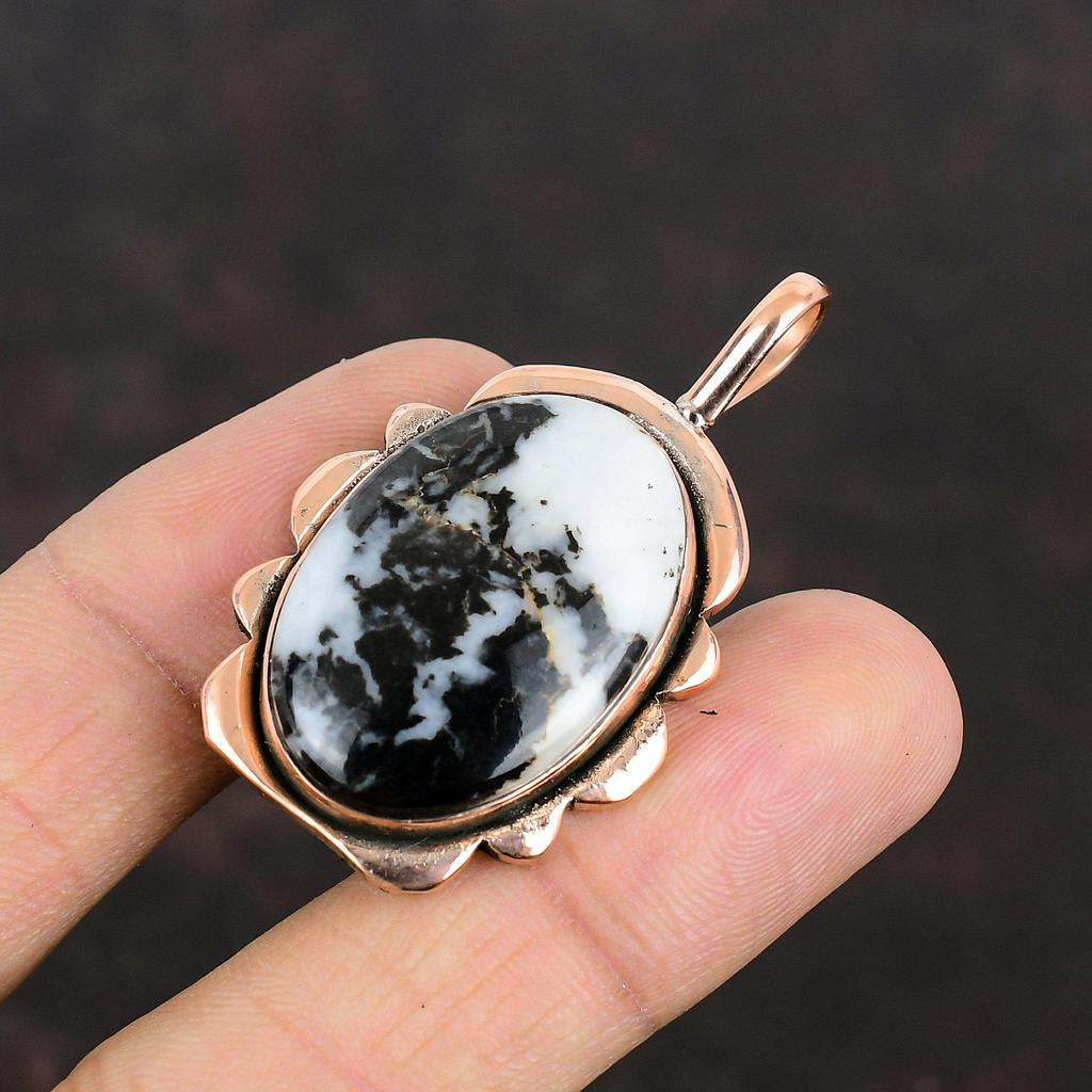 White Buffalo Turquoise Pendant Copper Pendant Handmade Jewelry Real Gemstone Pendant Brand New Pendant Dainty Copper Jewelry Gifts For Him