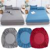 2024 New Waterproof Bed Sheet Mattress Cover Fitted Sheet Solid Color Mattress Cover Anti-Bacteria Bed Cover Bedspread