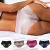 Women Lace Underpants Comfortable Non-Trace Underwear Thin and Light Breathable Ice Silk Briefs Female Exquisite Panties