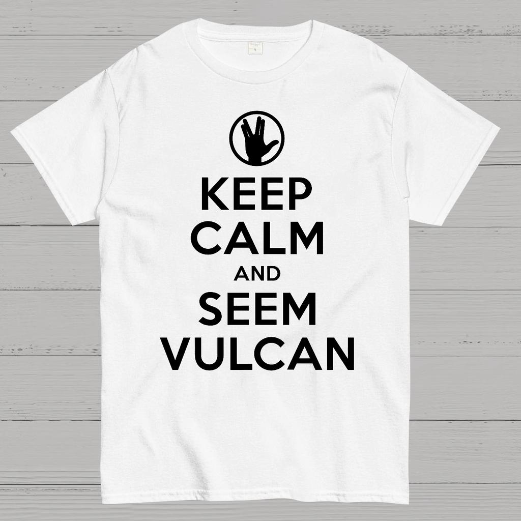 Keep Calm and Seem Vulcan Cotton Summer Casual Cool Loose T-Shirt