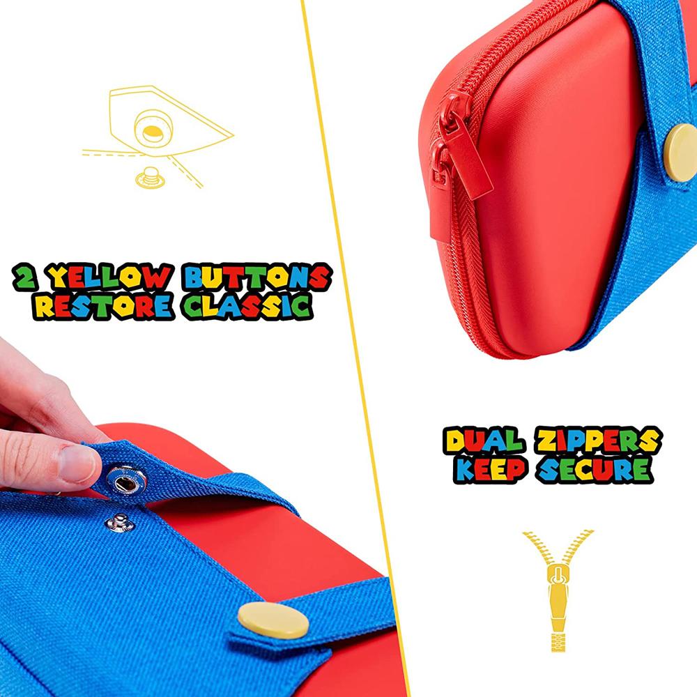 Чехол для хранения EVA Switch, совместимый с Nintendo Switch/OLED, симпатичный портативный чехол для Switch с 10 держателями для игр для Mario