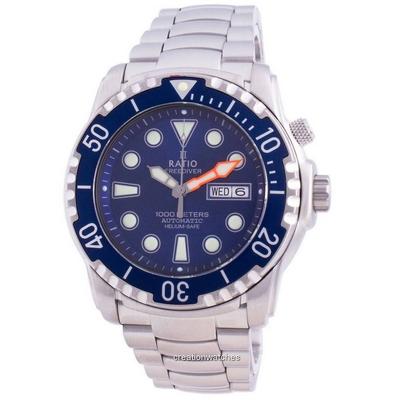 Мужские часы FreeDiver Helium-Safe 1000M с сапфировым стеклом 1068HA96-34VA-BLU