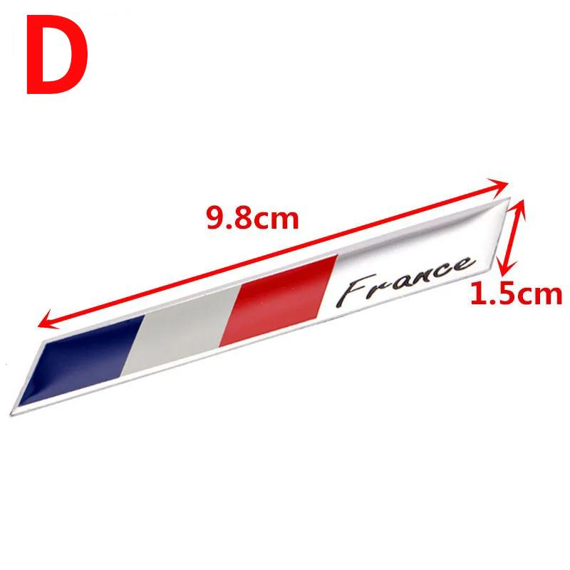 3D Aluminum France National Flag Map Car Styling Body Badge Emblem Decal Sticker Racing For Peugeot Citroen Renault Accessories AA10