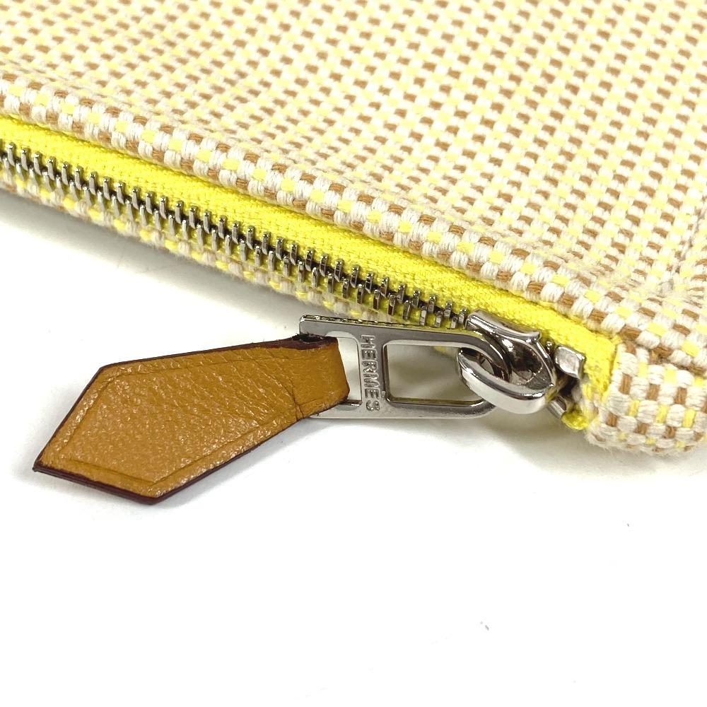 HERMES Flat pouch with embroidery "Fauble Corner" PM Cosmetics Pouch Clutch Bag
