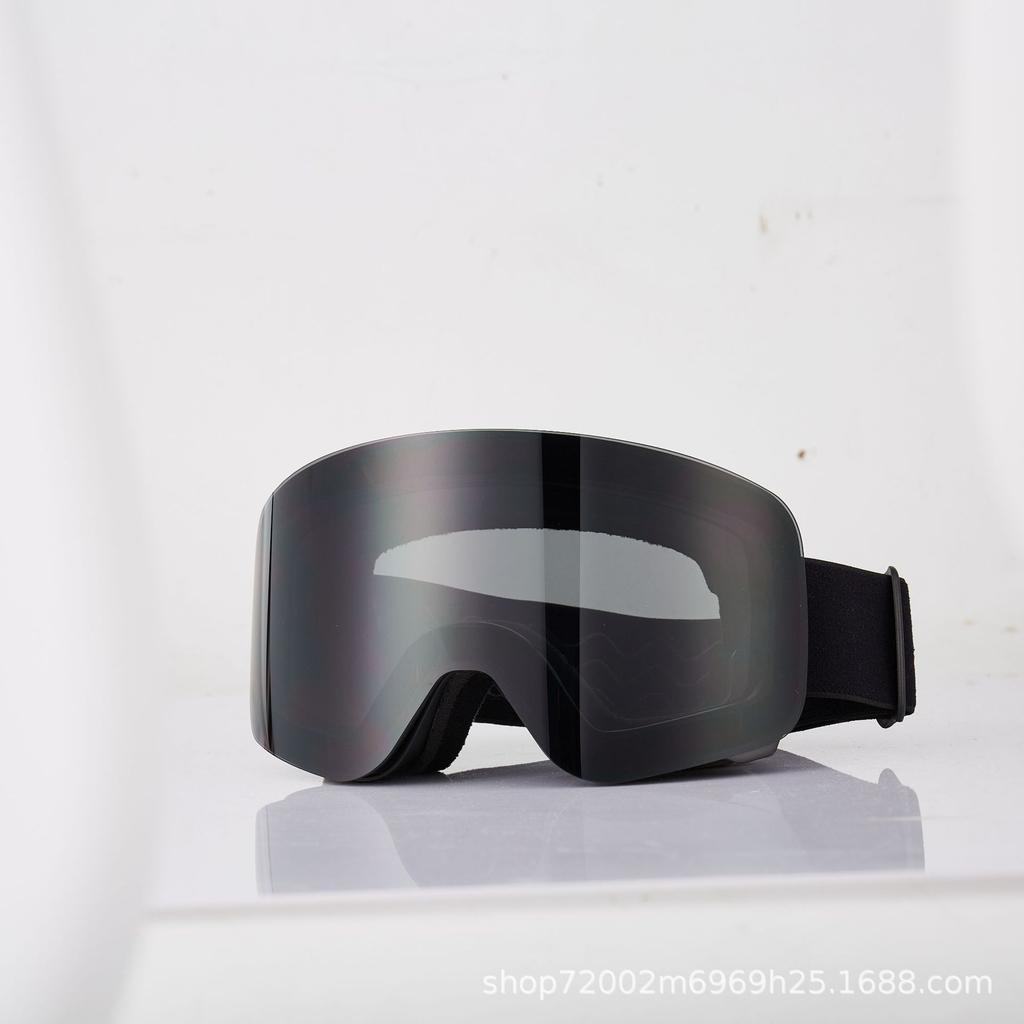 Ski goggles with double layers, anti-fog, anti-wind and sand, compatible with prescription glasses, magnetic dual lenses, UV protection