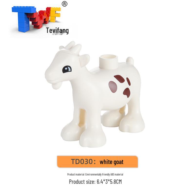 Крупные строительные блоки из частиц: Совместимые Игрушки для Обучения Животным Фермы Прерии Океана для Детей