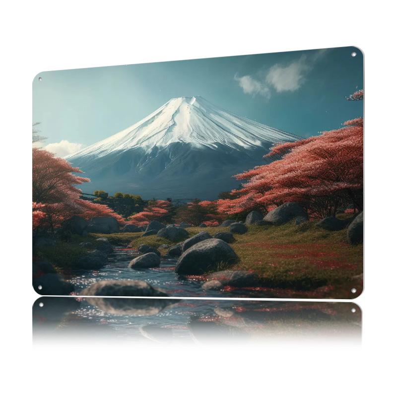 Fuji Dreamscape Metal Poster Customized Wall Art Retro Vintage Tinplate Signs for Office Decor Room Home Decorations House Items