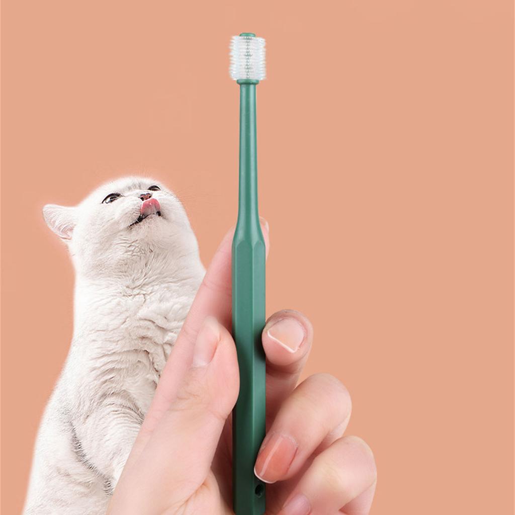 Зубная щетка с поворотом на 360 градусов для собак и кошек, зубная щетка для обучения домашних животных, мягкая щетина, уход за зубами, средства по уходу за домашними животными