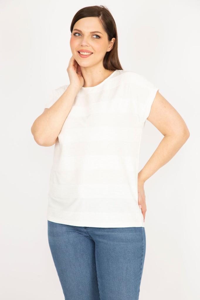 Женская блузка большого размера Bone Плюс размер Блузка с двойным рукавом с собственным узором