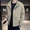 Куртки для мужчин на весну и осень, новые модели, красивые и высококачественные мужские повседневные куртки с воротником-стойкой и осенние топы