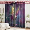 2D flat printing 2pcs Curtain Curtain Colorful Flying Butterfly Digital Printed Polyester Drapes Family Party Perfect for Room