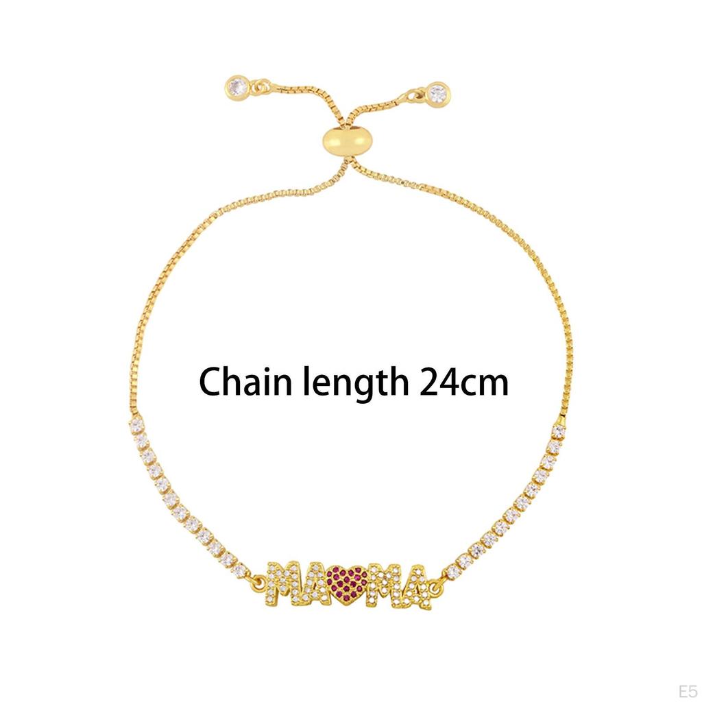 Регулируемый браслет-цепочка, подарок на день матери, повседневный элегантный подарок от сына для женщин и мам