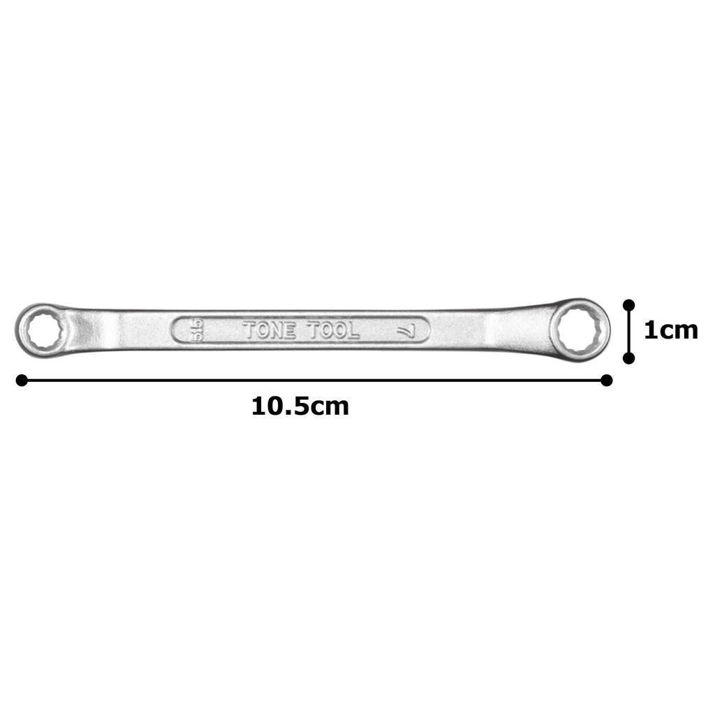 Короткий торцевой ключ TONE Ширина под ключ x 7 мм (45°) М46-5.507 5.5