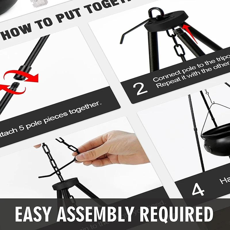 7,87-дюймовый котел ведьмы со штативом и огнями, Хэллоуин, ужасы, карнавал, ведро для конфет, украшение на открытом воздухе на Хэллоуин