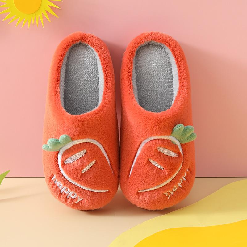 Хлопковые тапочки, женская сумка на толстой подошве с зимним домашним теплом, сухожильная подошва, детская обувь из мультяшного плюша для мужчин