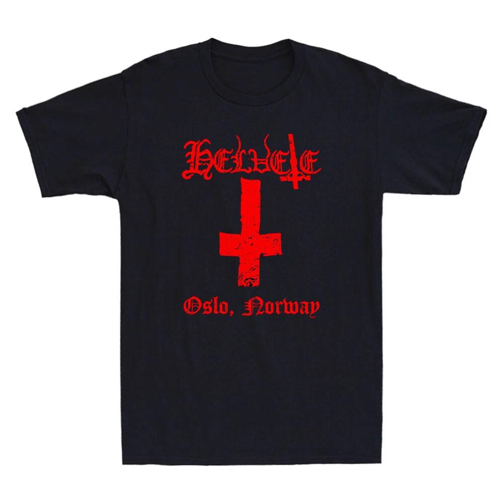 Black Metal Oslo, Norway Satanic Occult Gothic Anti-Christ Vintage Men's T-Shirt