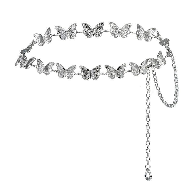 Аксессуары для цепочки на талию в виде бабочки, нишевый дизайн, ремень, металлическая цепочка для ремня, аксессуары для формы JK, тренд